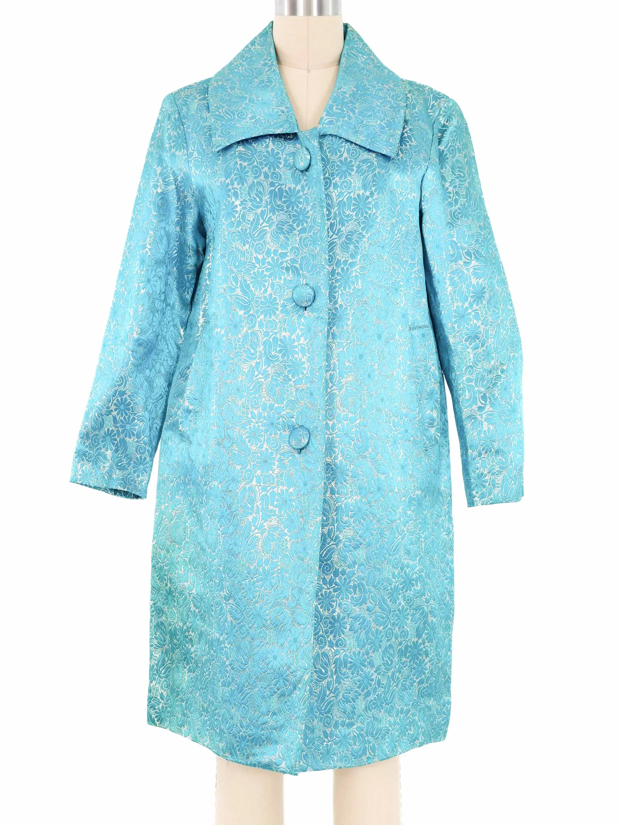 1960s Suzie Wong Metallic Brocade Coat