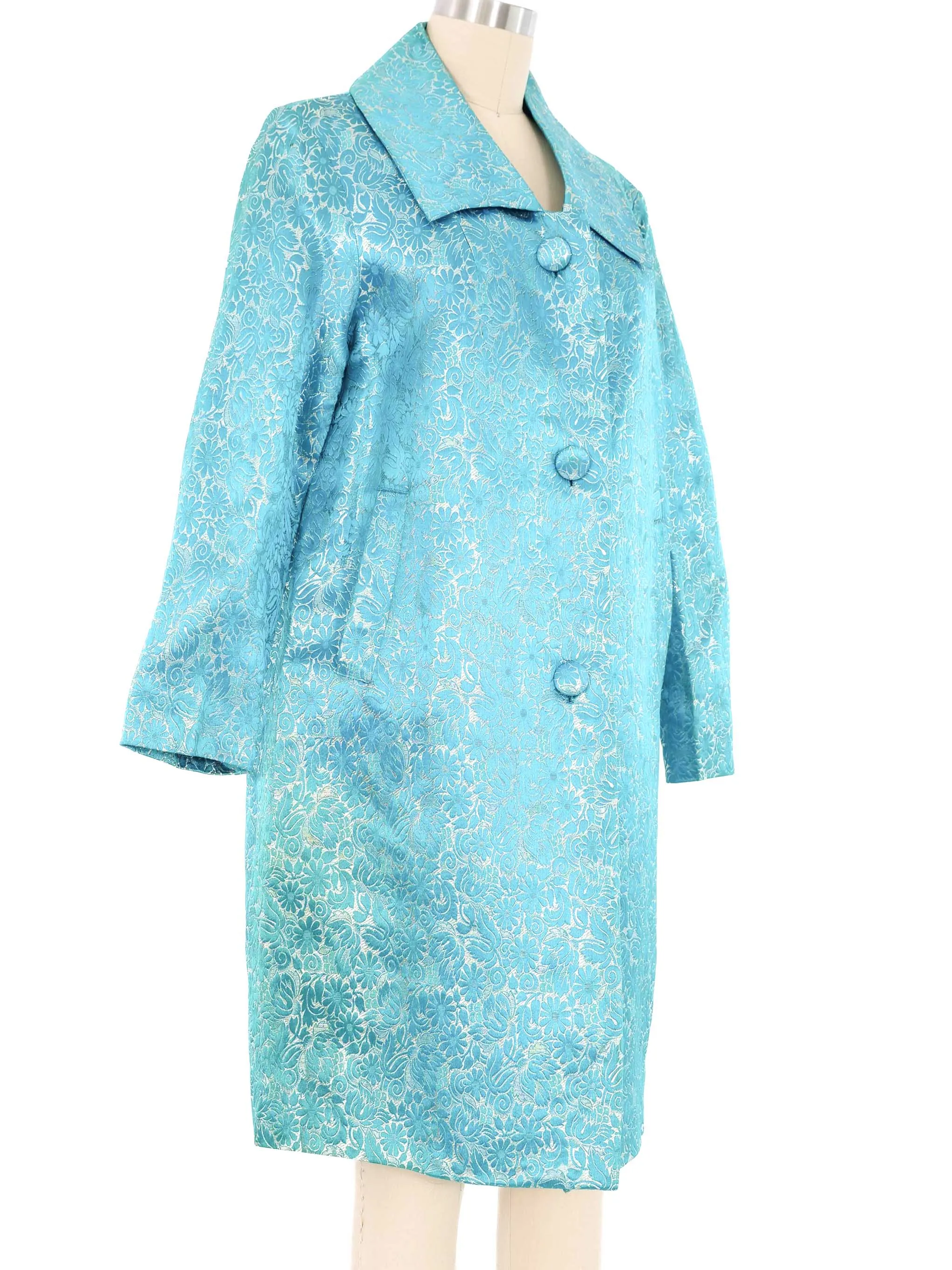 1960s Suzie Wong Metallic Brocade Coat