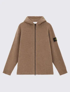 567A3 Full Zip Lambswool Cardigan with Hood