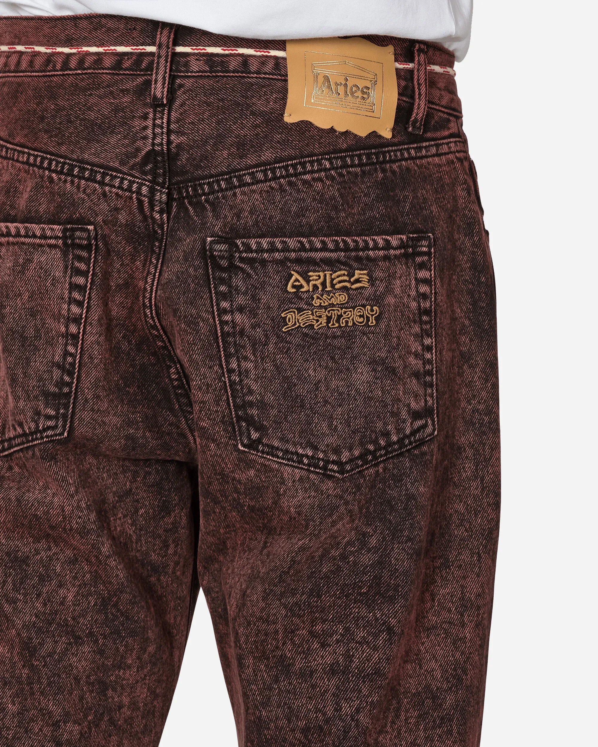 Acid Wash Lily Jeans Red