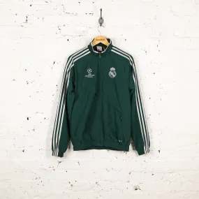 Adidas Real Madid Champions League Tracksuit Top Jacket - Green - S