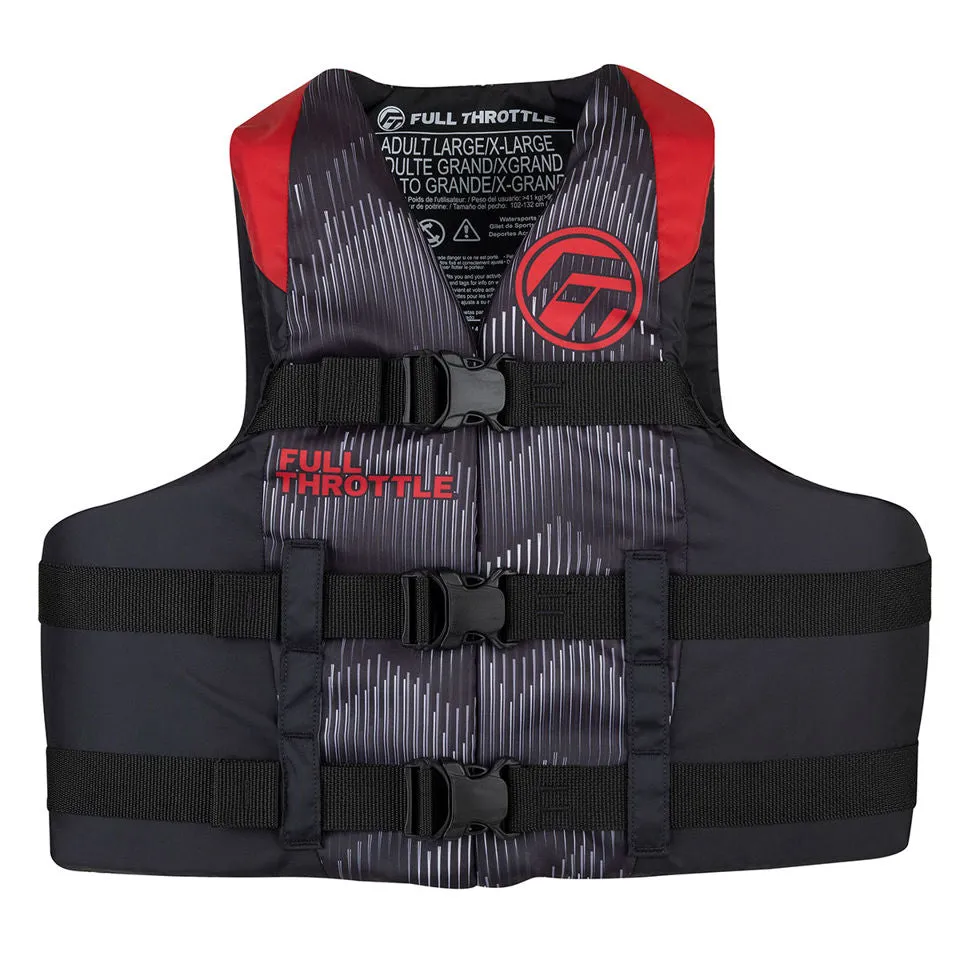 ADULT NYLON LIFE JACKET - RED 2XL/4XL