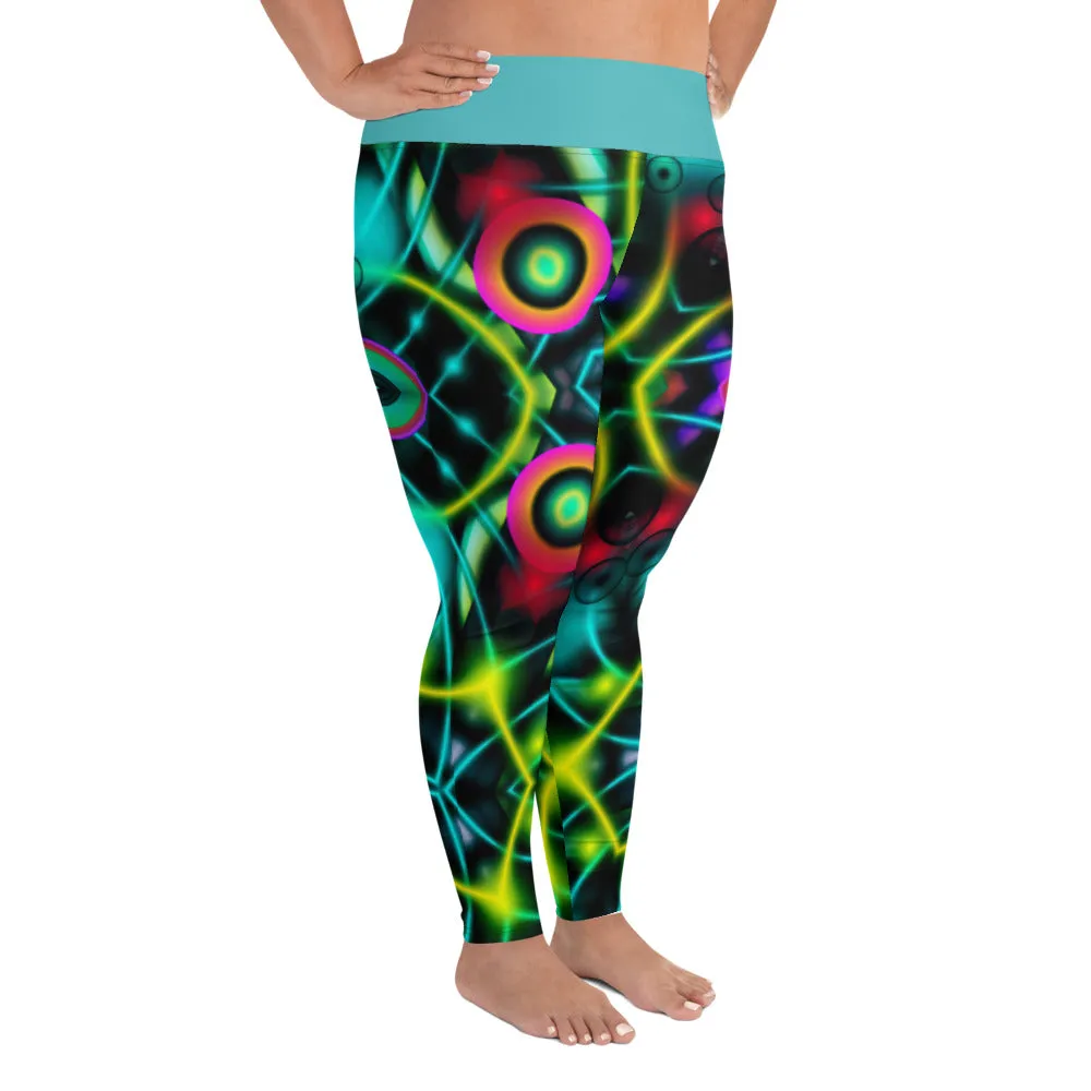 All-Over Print Plus Size Leggings Kaleidoscope