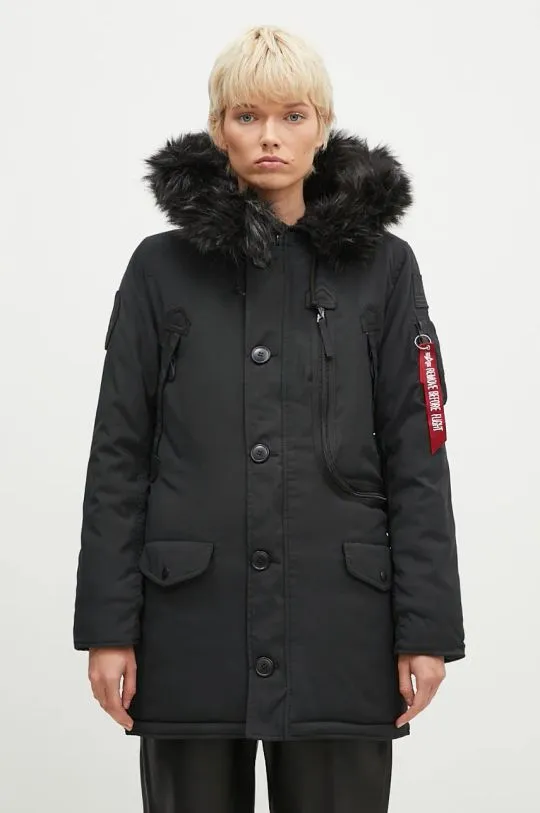 Alpha Industries jacket Polar Jacket women's black color