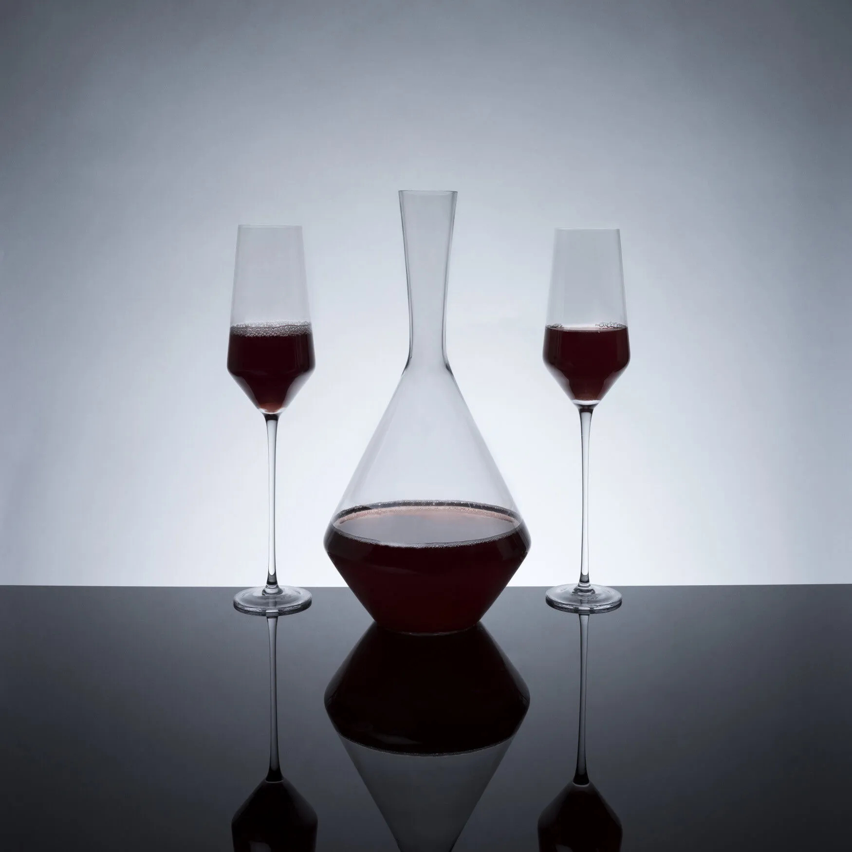 Angled Crystal Bordeaux Glasses