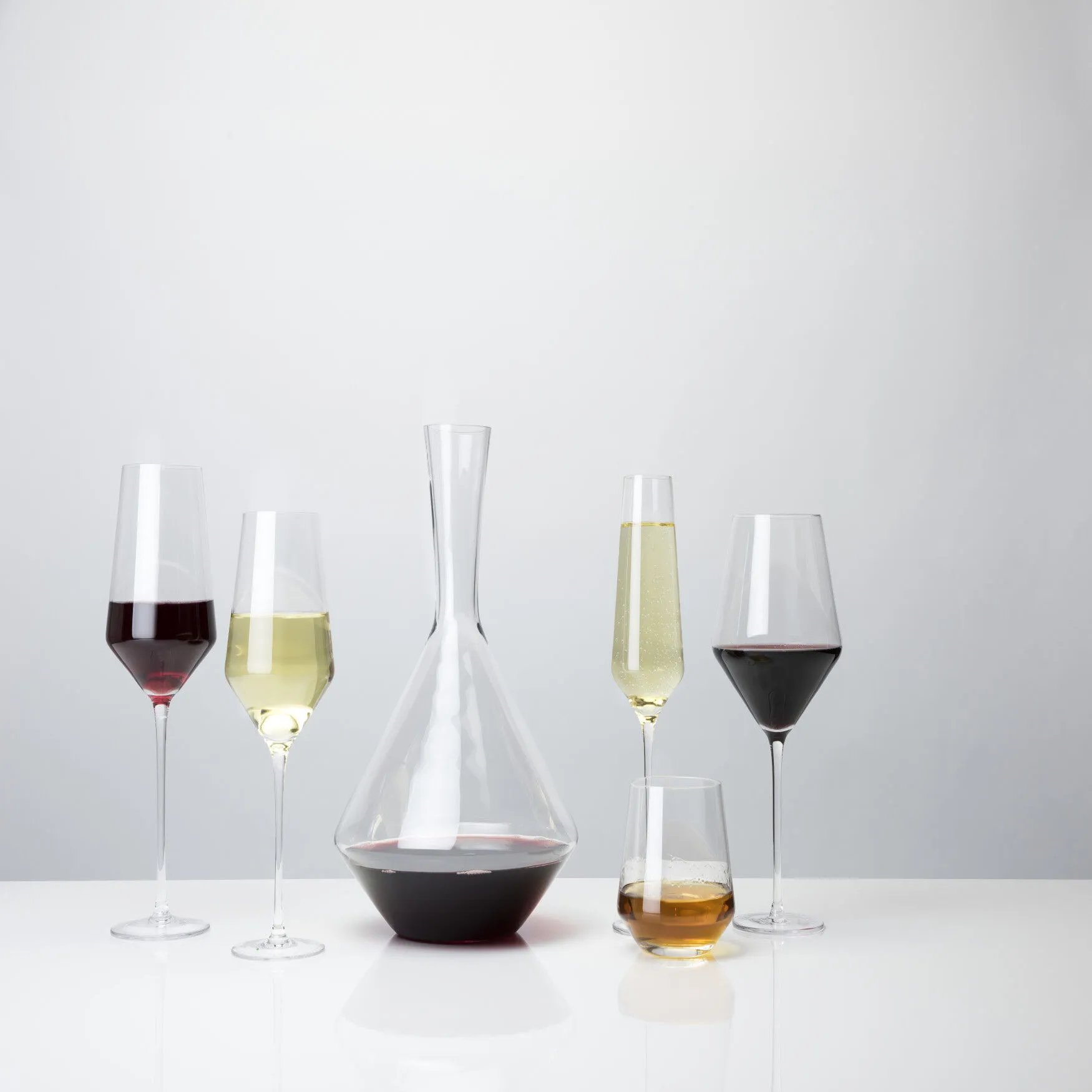 Angled Crystal Bordeaux Glasses