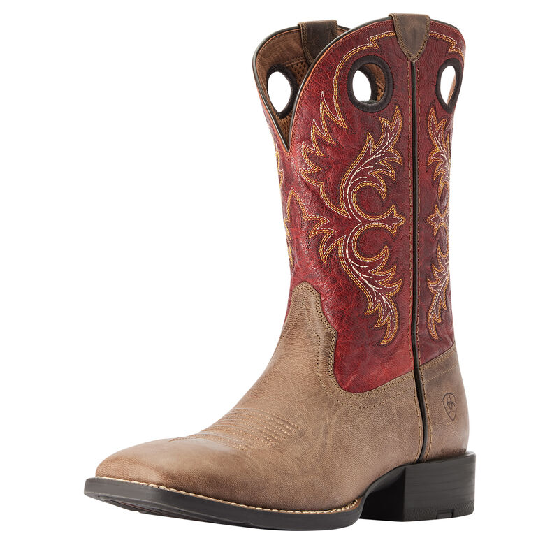 Ariat Men's Sport Rodeo Western Boot in Crazy Crunch Tan