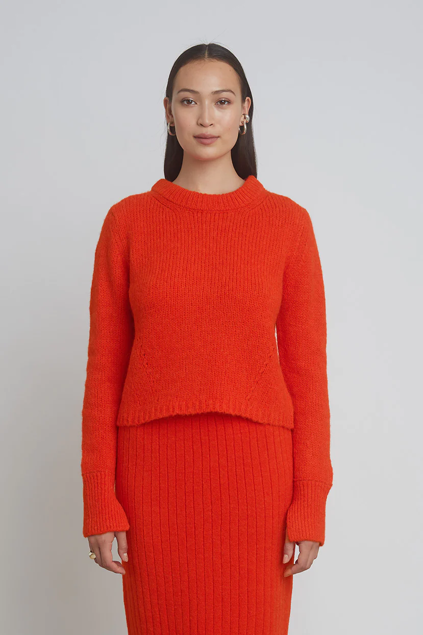 AVA SWEATER - TOMATO