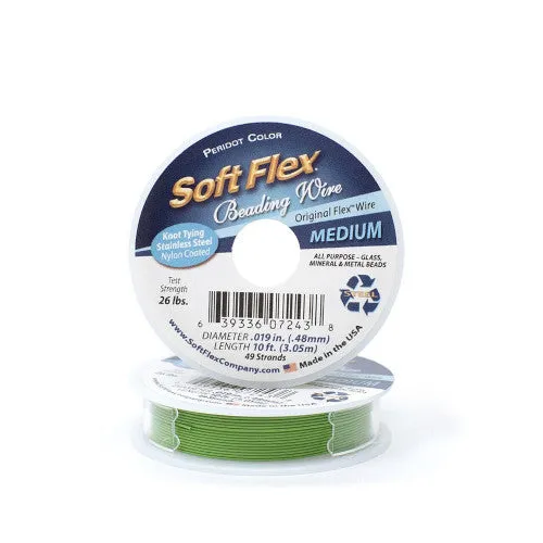 Beading Wire, Soft Flex, Peridot, 0.48mm