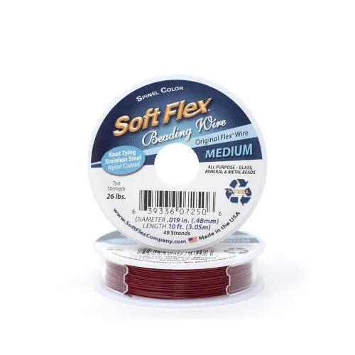 Beading Wire, Soft Flex, Spinel, 0.48mm