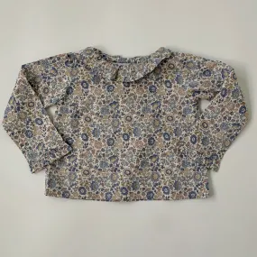 Belle Enfant Blue D'Anjo Liberty Print Blouse: 0-3 Months