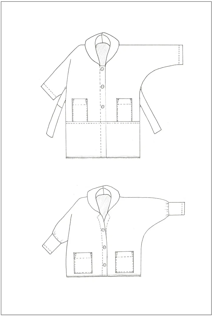 BIRGITTA HELMERSSON  Zero Waste Coat PDF Sewing Pattern