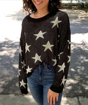 Black and White Star Top