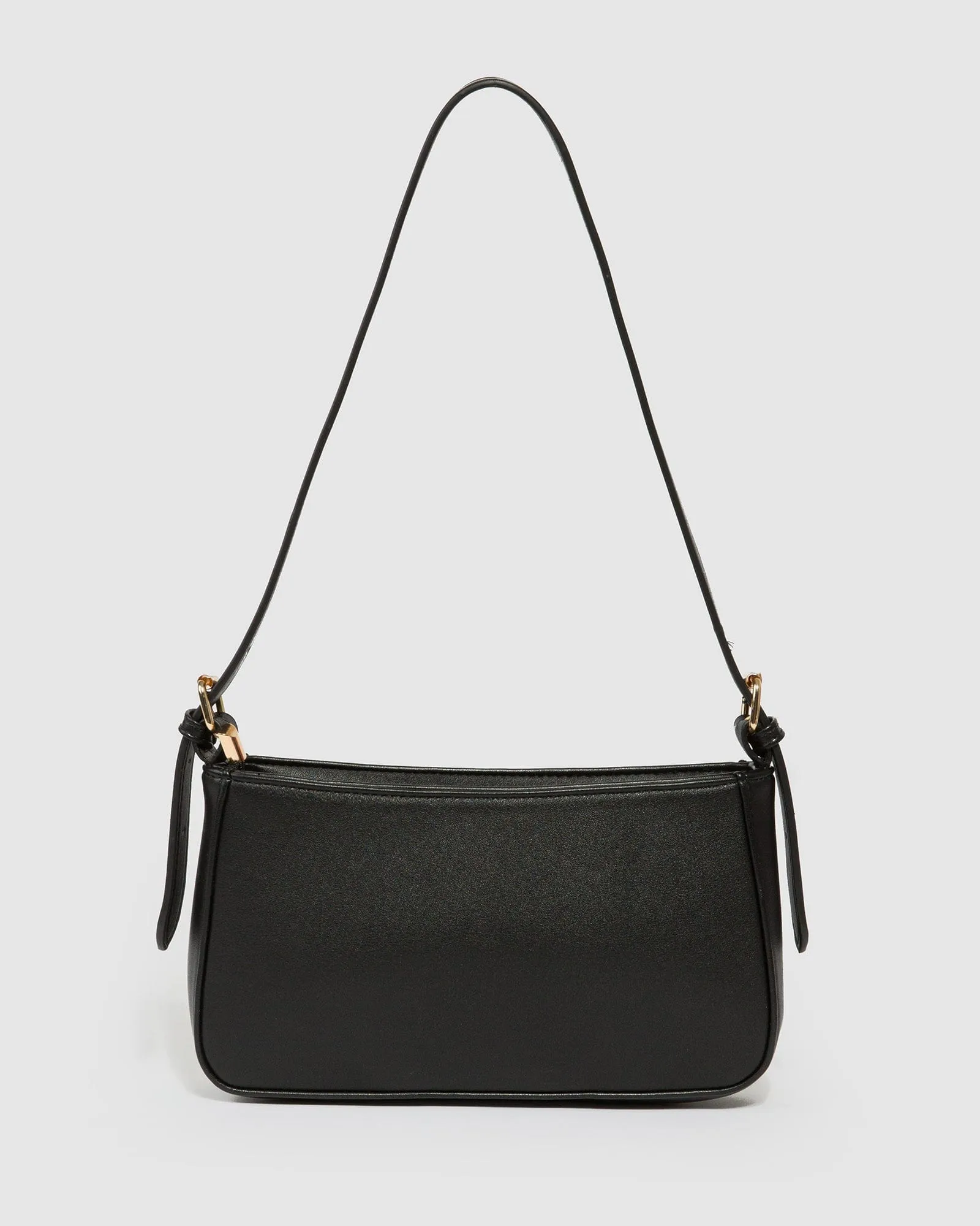 Black Frankie Buckle Strap Shoulder Bag