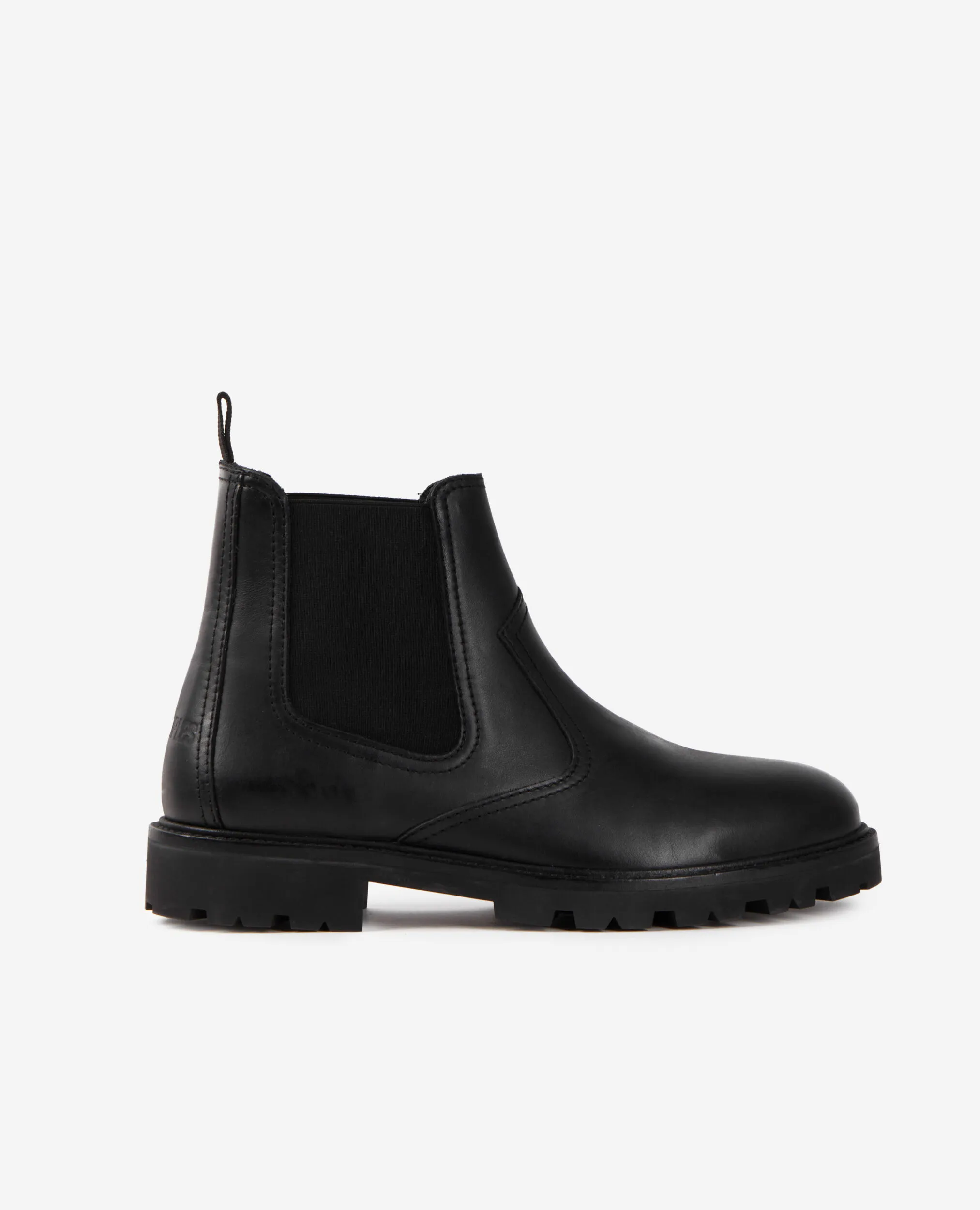 Black leather Chelsea boots