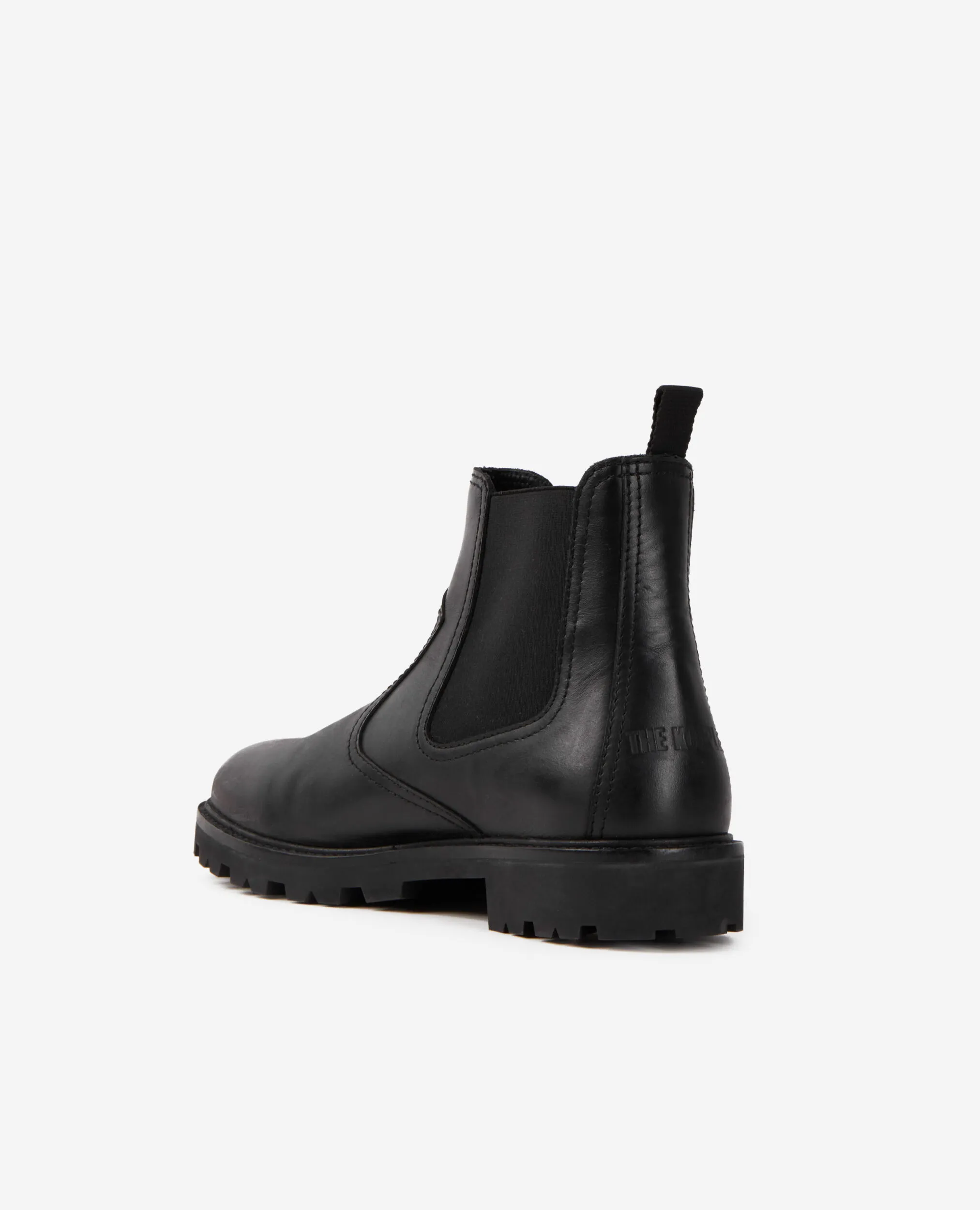 Black leather Chelsea boots