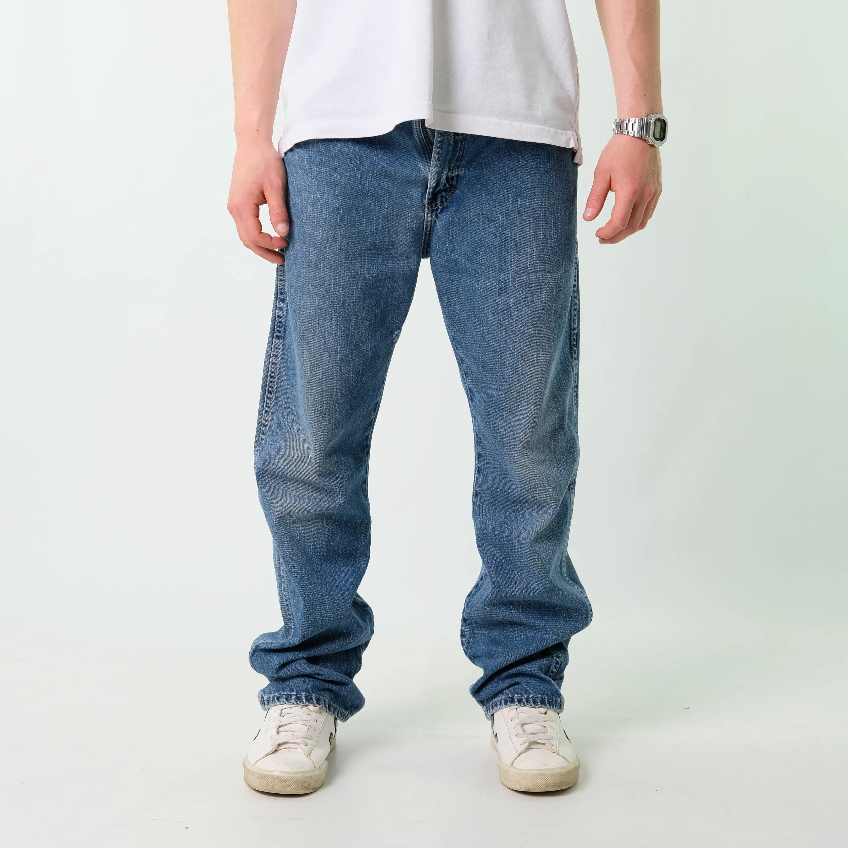 Blue y2ks Dickies Denim Jeans Baggy Pants (34x34)