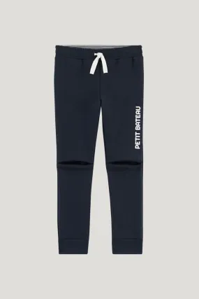 Boy's Navy With Petit Bateau Typography Side Detail Sweatpants