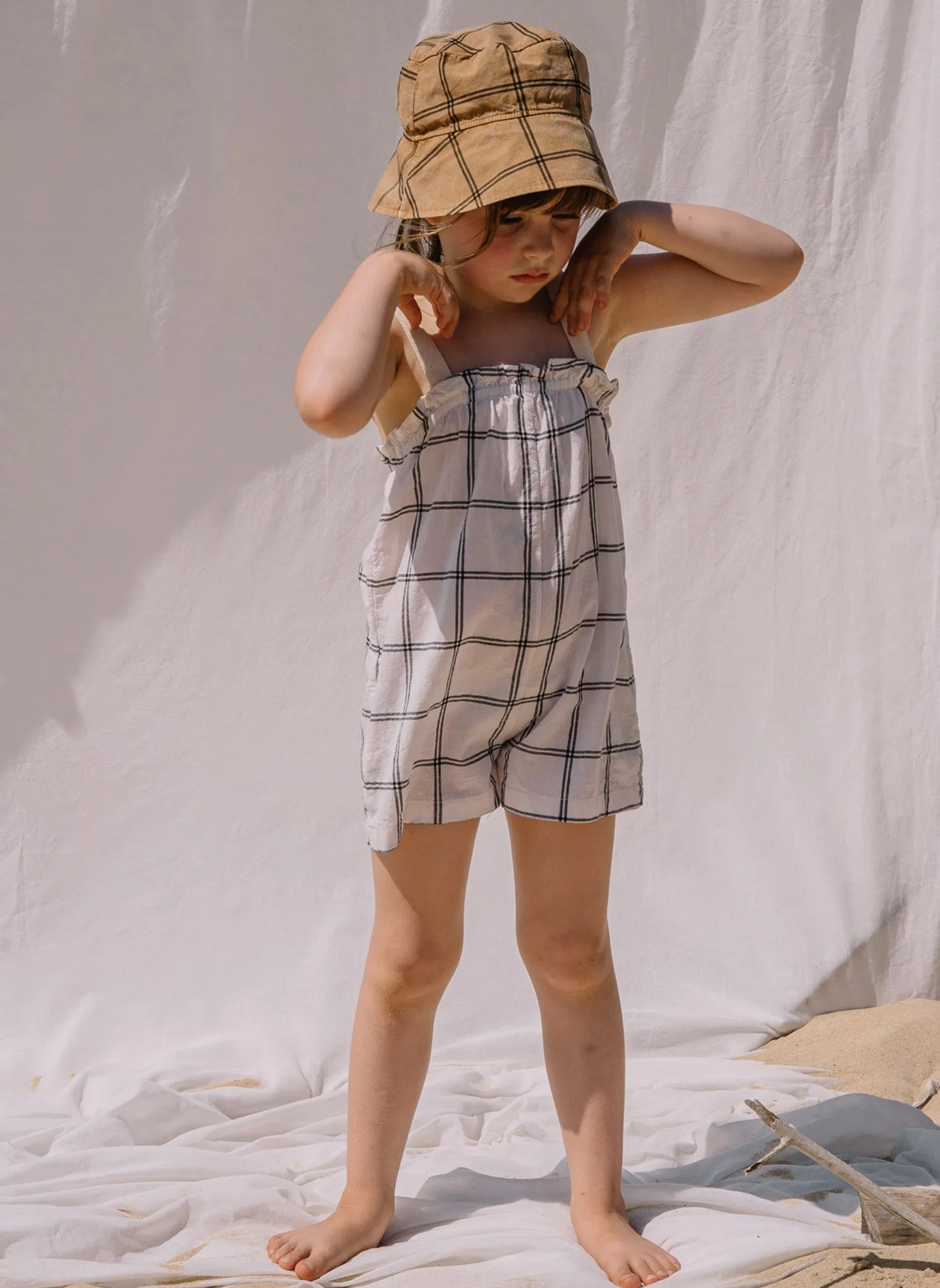 Buho Cotton Check Jumpsuit