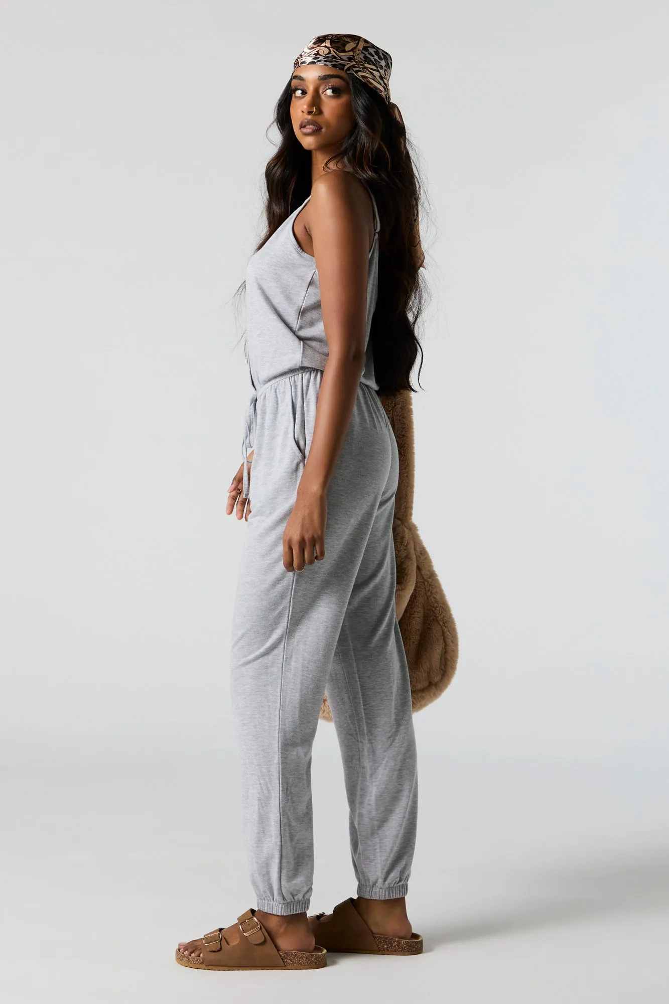 Button-Up Cami Jumpsuit