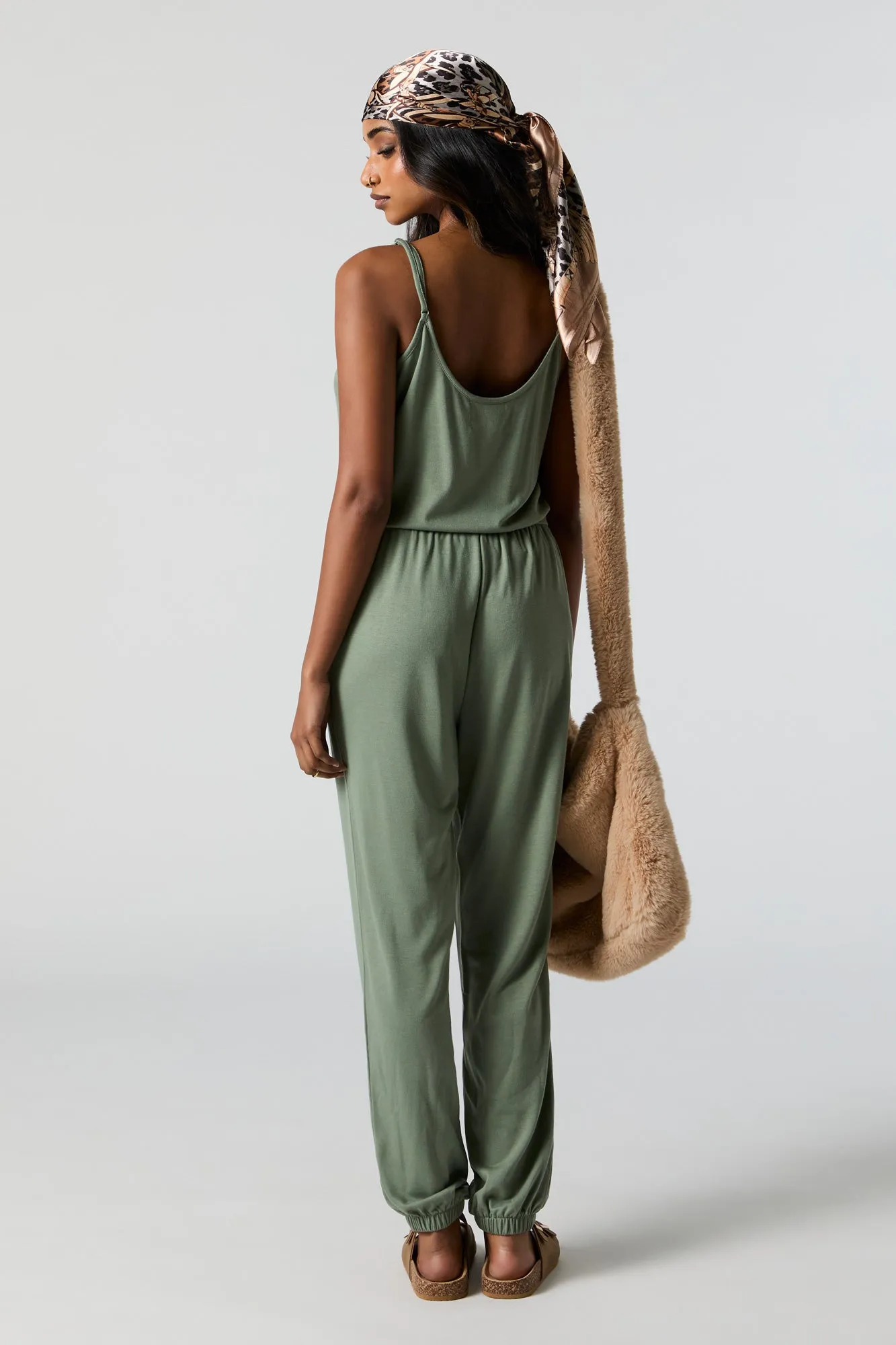 Button-Up Cami Jumpsuit