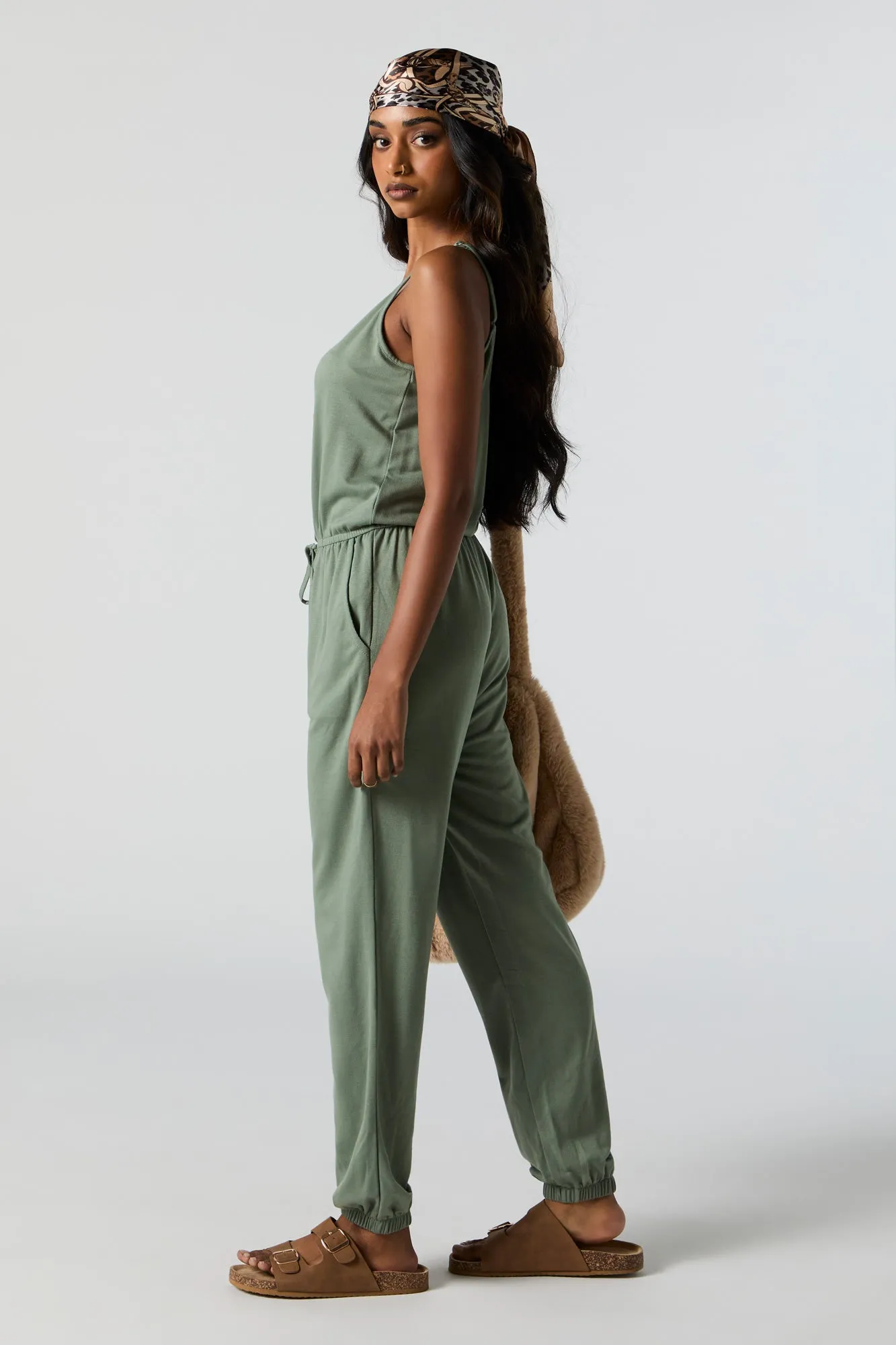 Button-Up Cami Jumpsuit