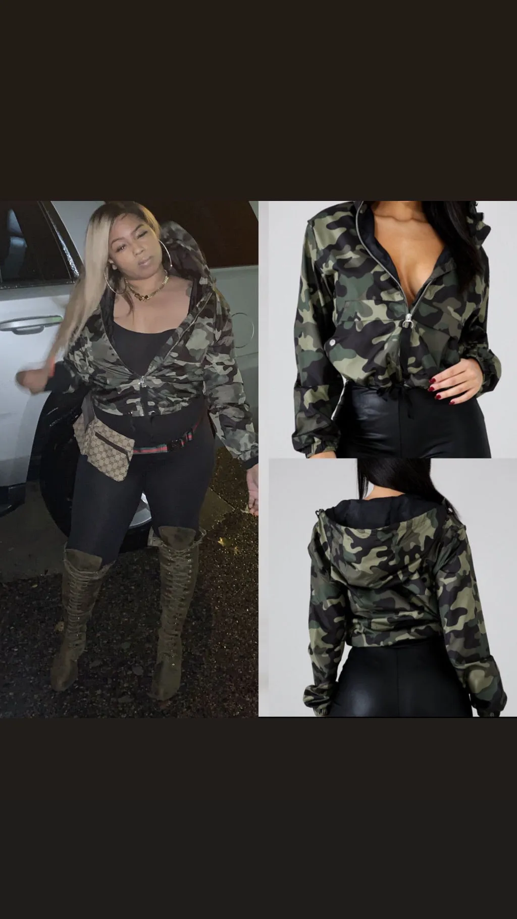 Camo Windbreaker