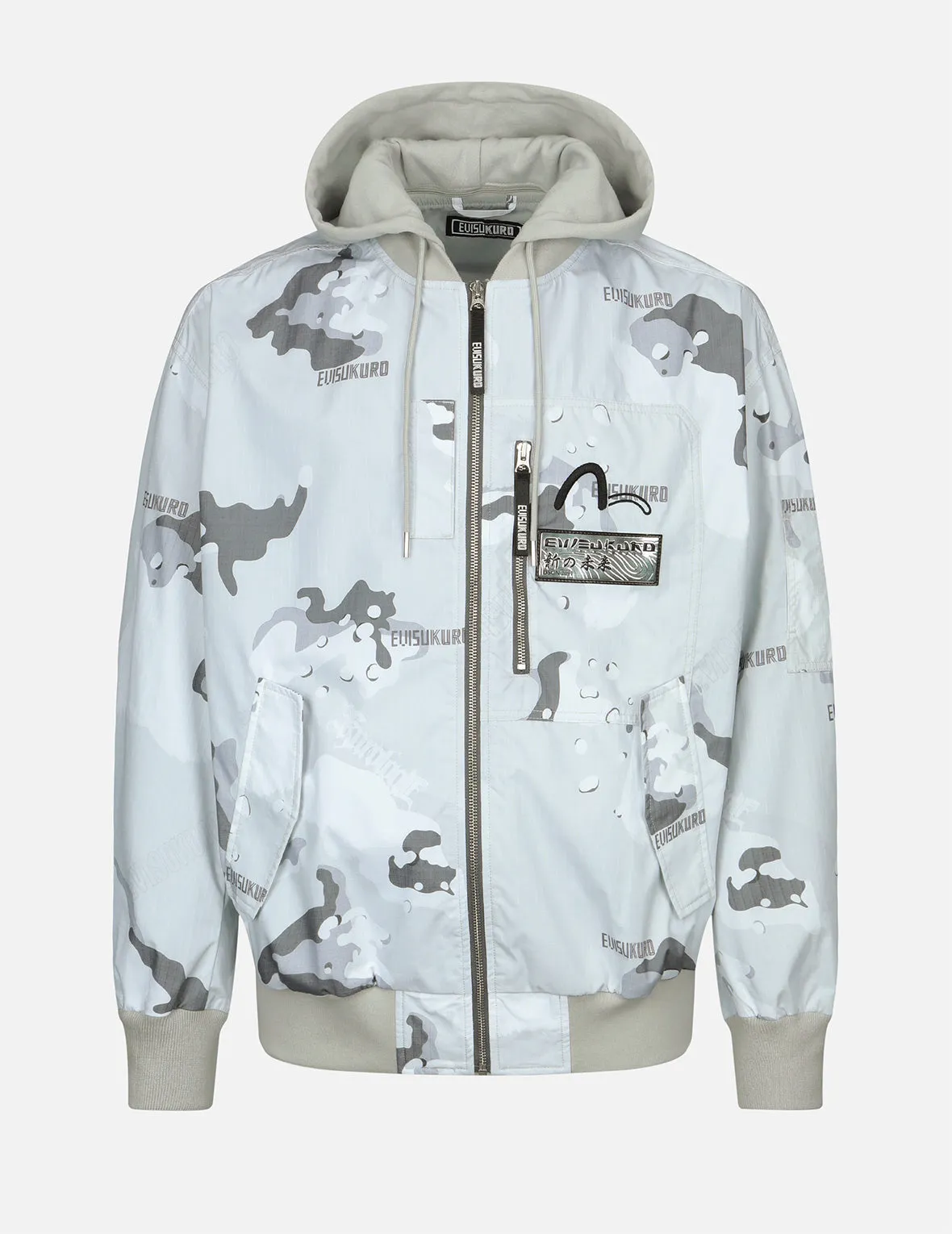 Camouflage Print Bomber Jacket