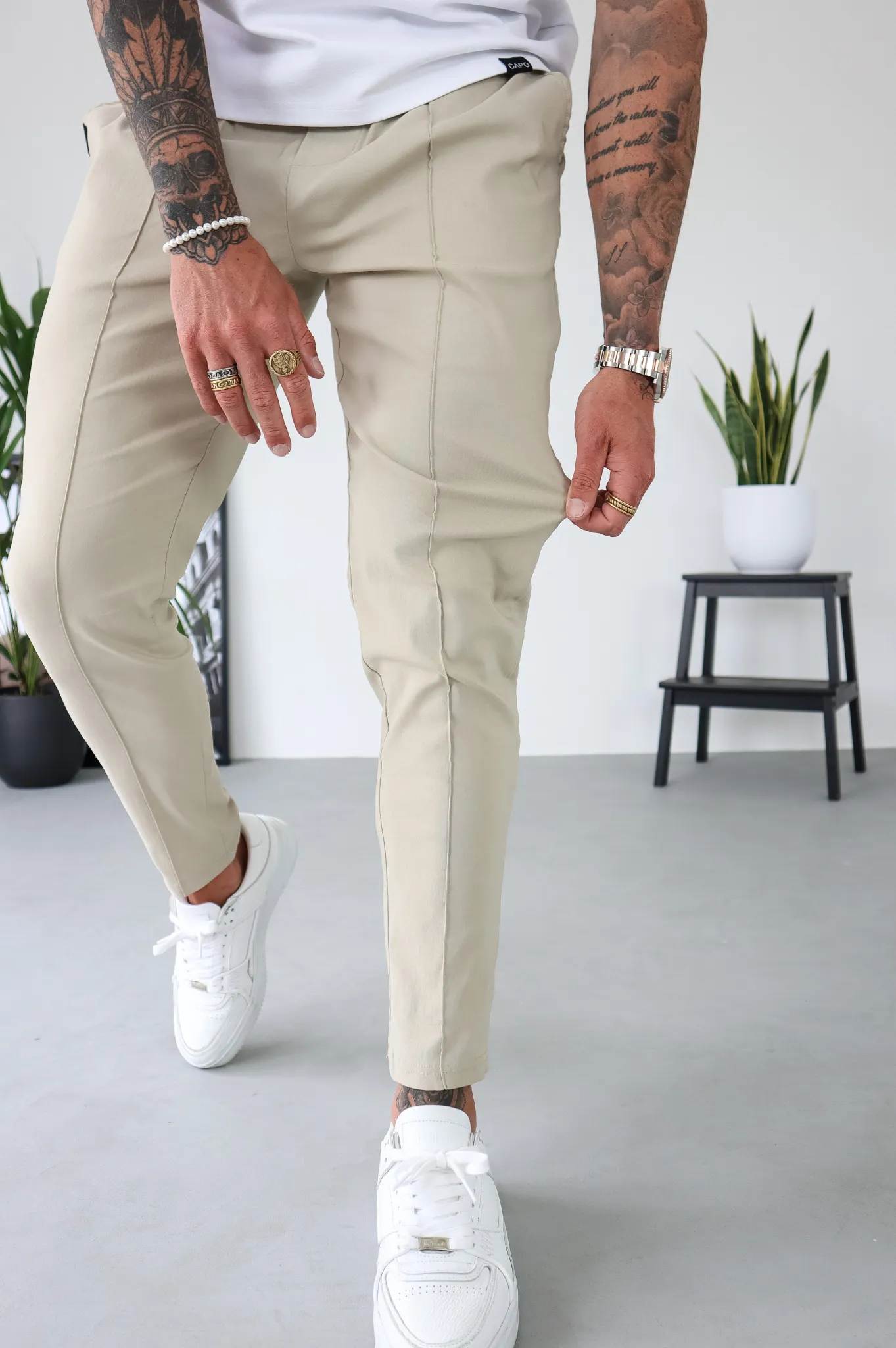 Capo SMART Trouser - Stone