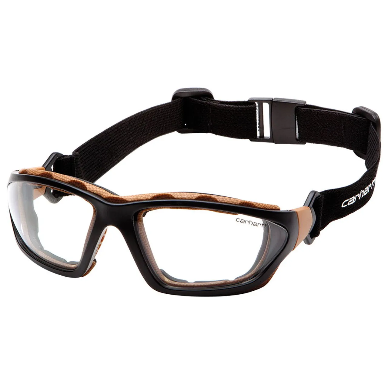 Carhartt Carthage Clear Anti-fog Lens With Black/tan Frame Safety Glasses