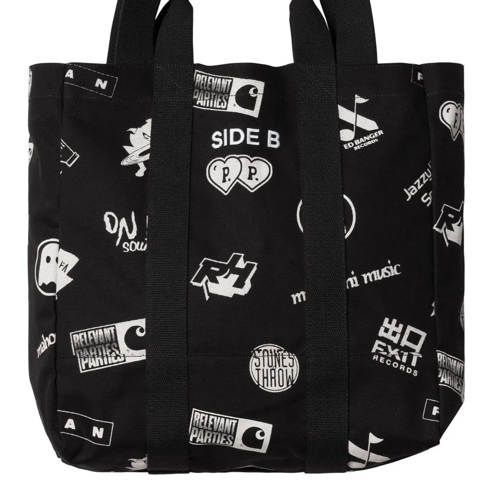 CARHARTT WIP RELEVANT PARTIES VOL.2 RECORD BAG // RELEVANT PARTIES PRINT/BLACK