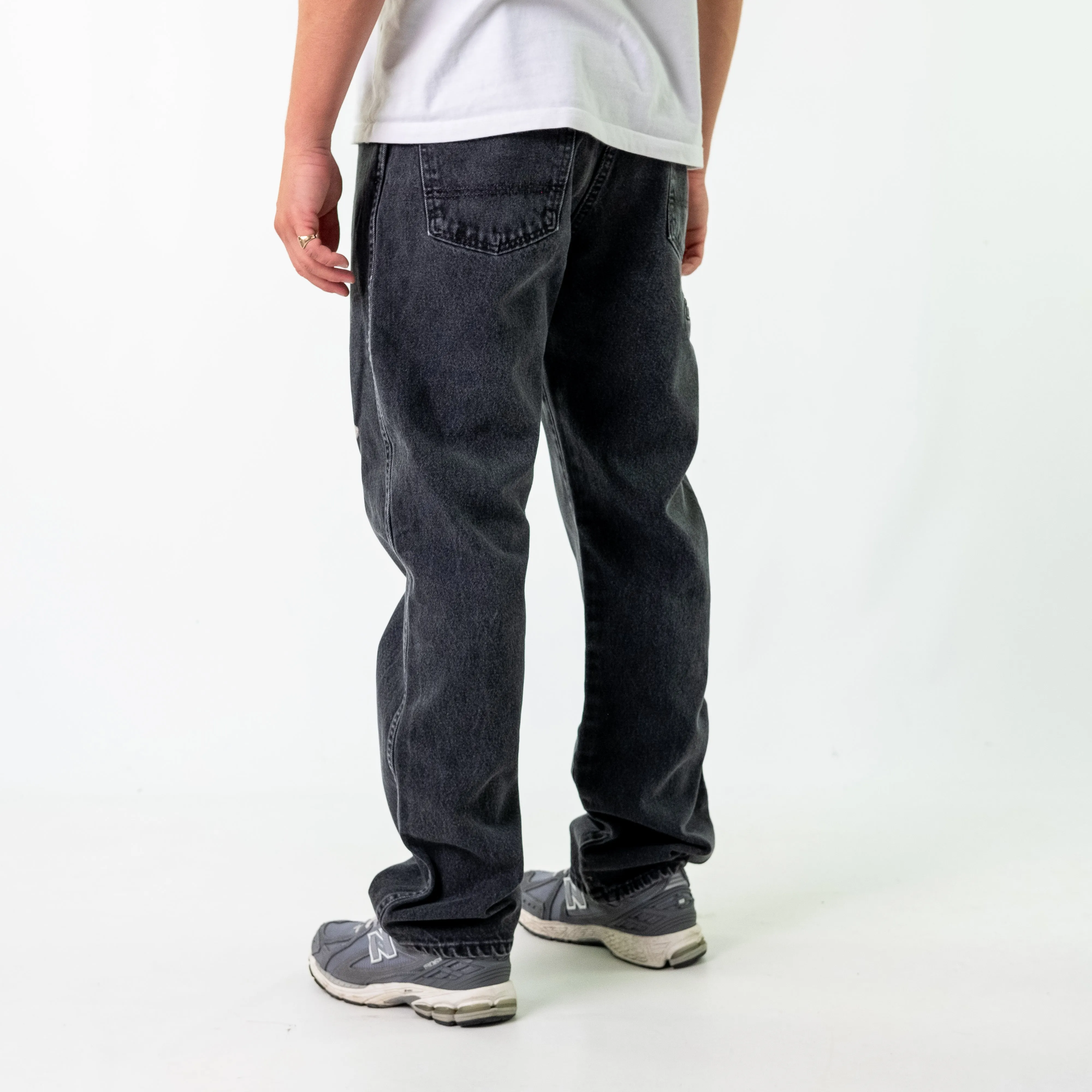 Charcoal Grey 90s Dickies Denim Carpenter Jeans Baggy Pants (36x32)