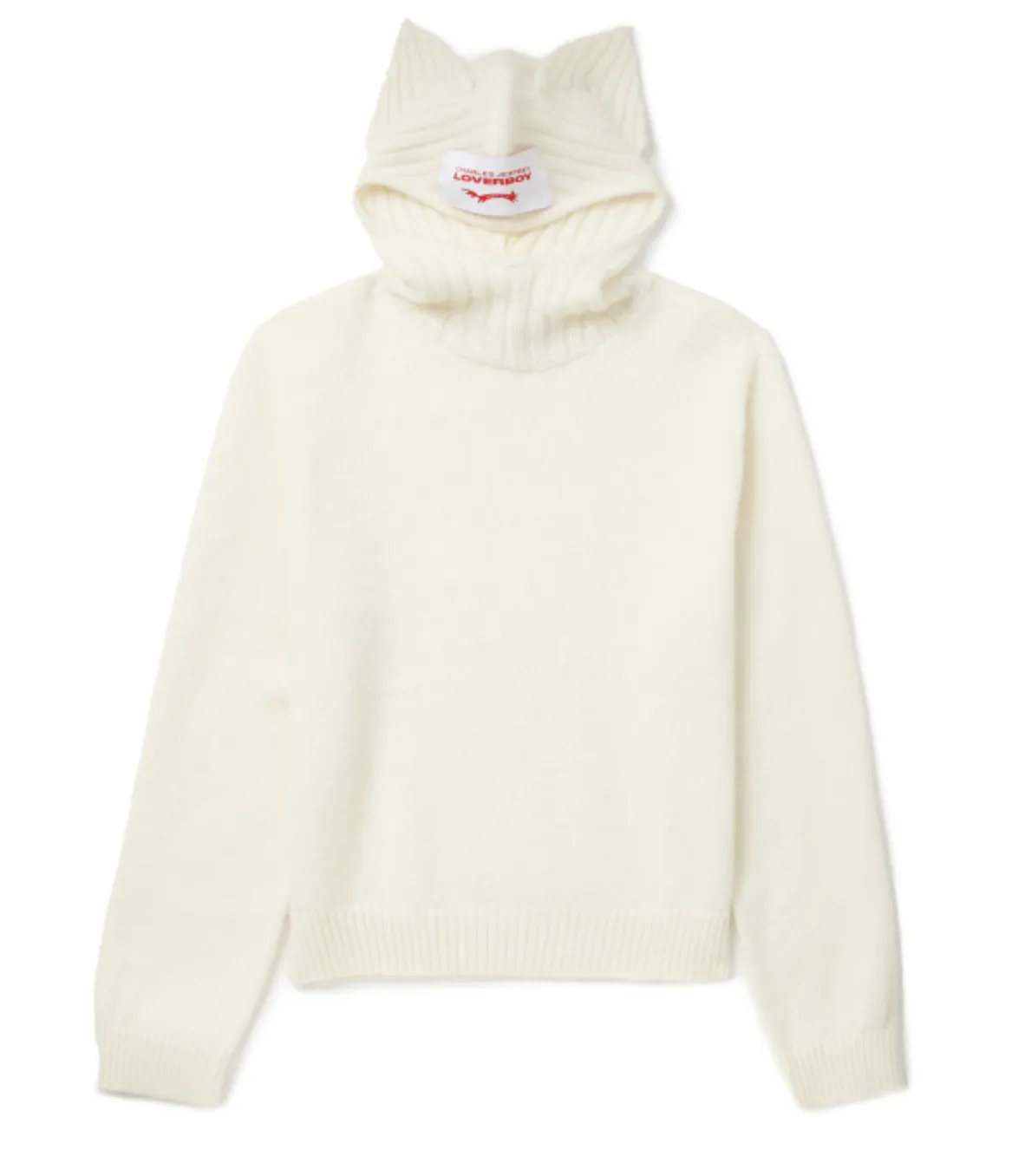 Charles Jefferey Loverboy 'Cream Ears Balaclava' Sweater