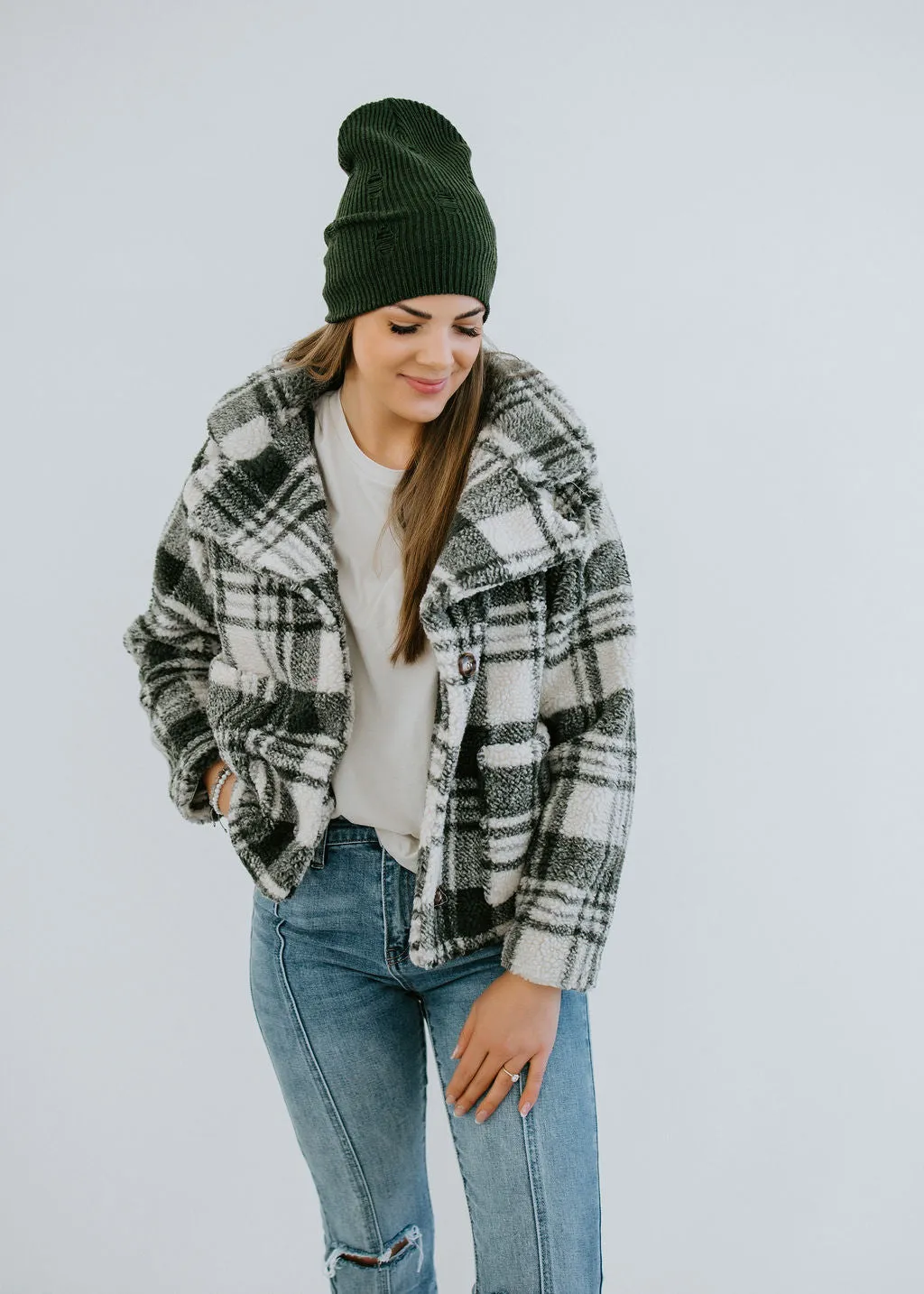 Check Me Out Cropped Plaid Jacket FINAL SALE