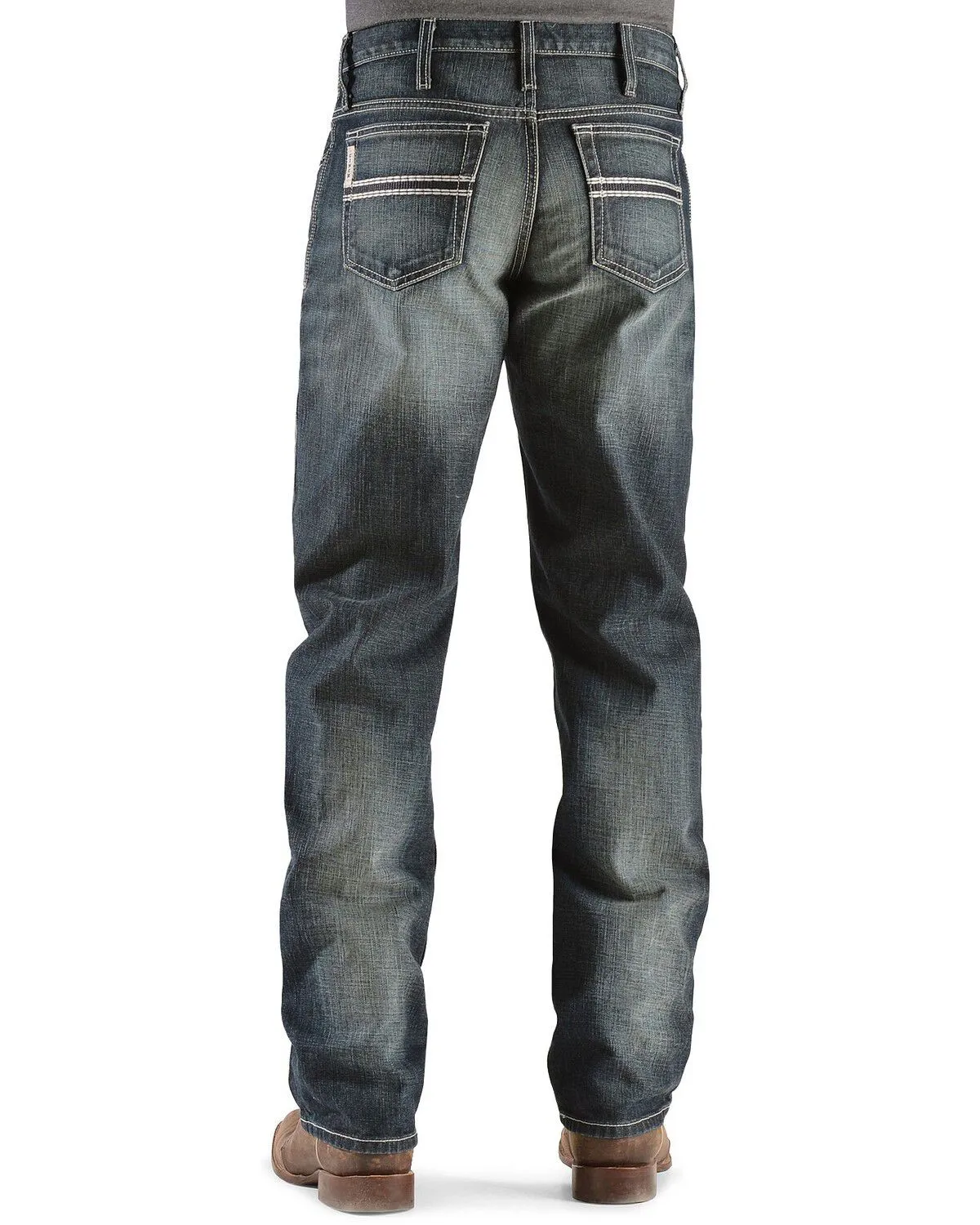 Cinch White Label Relaxed Fit Mid Rise Jeans Dark Stonewash