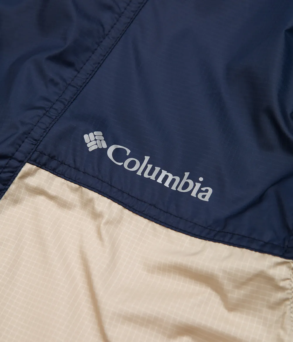 Columbia Trail Traveler Windbreaker Jacket - Ancient Fossil / Collegiate Navy