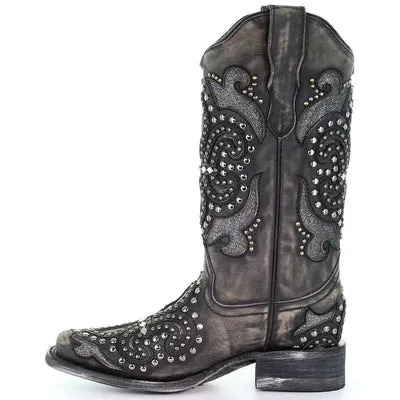 Corral Women's Inlay Western Boot - Square Toe - E1534