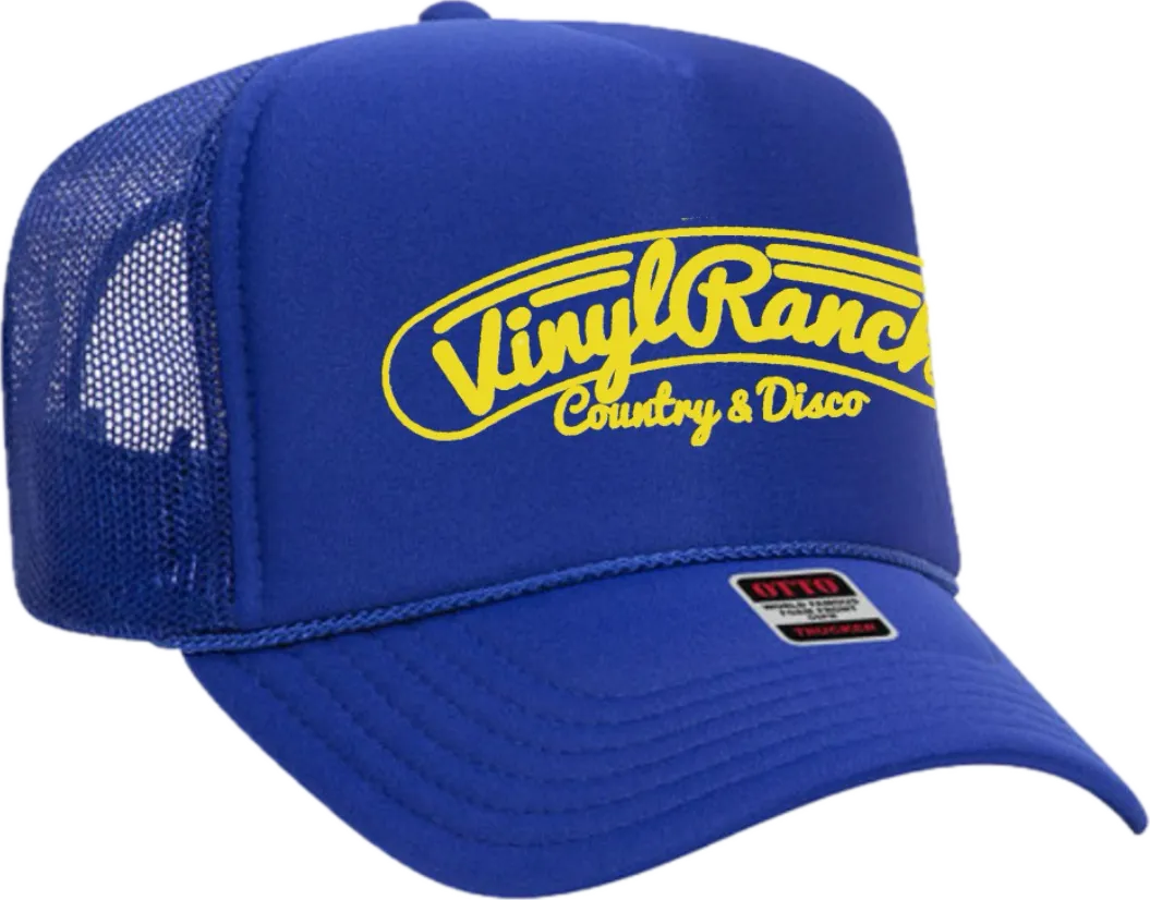 Country & Disco Trucker Hat - Blue & Yellow