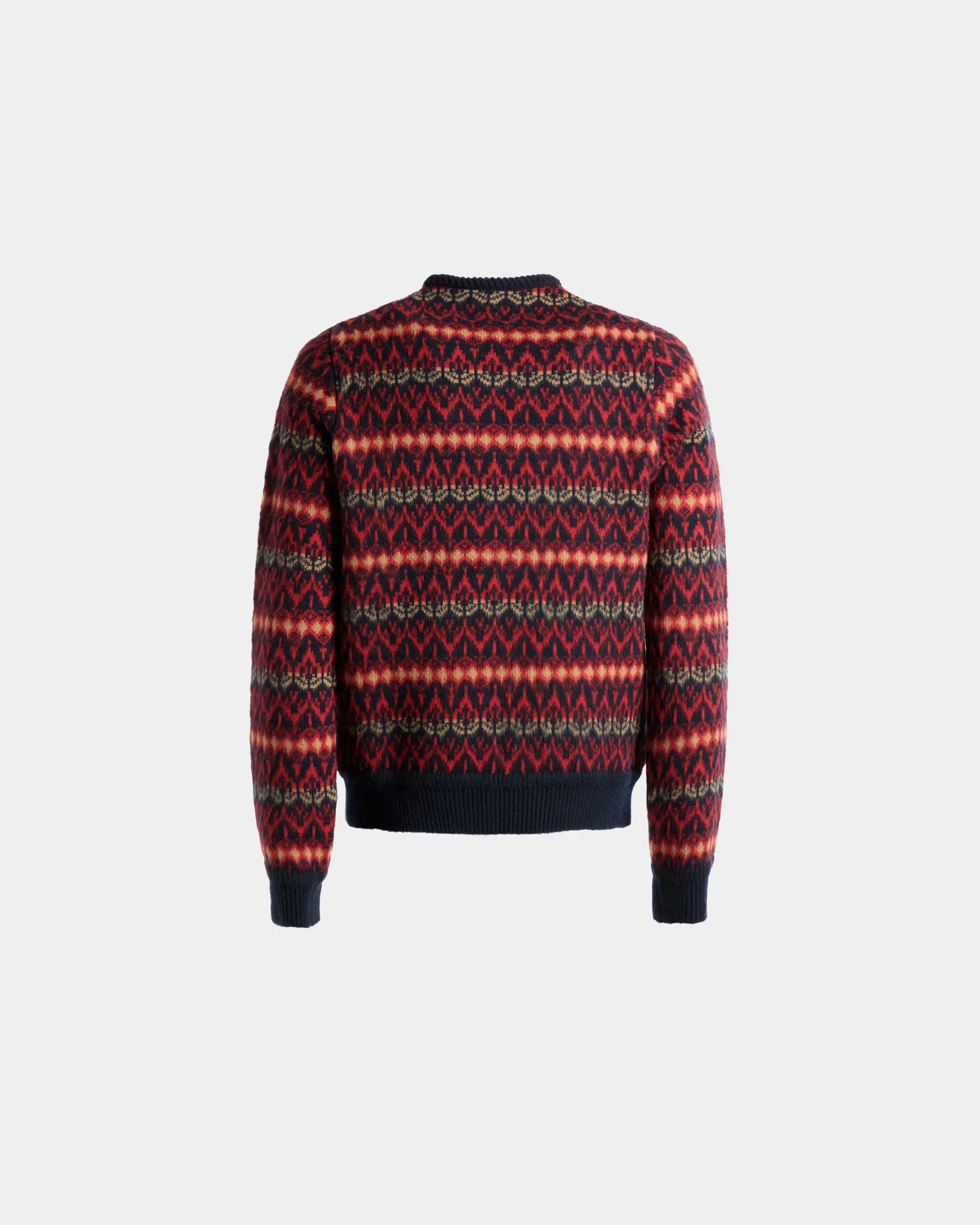 Crewneck Sweater In Multicolor Wool 