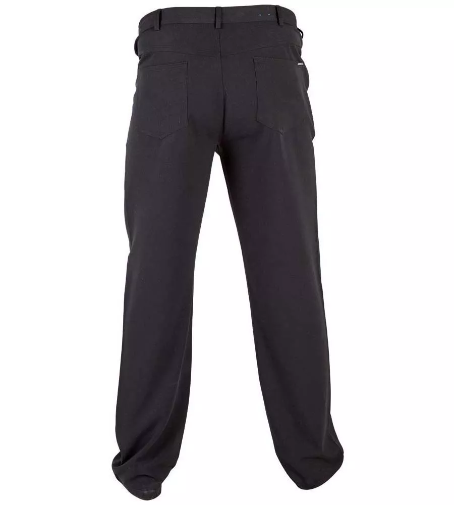 D555 Big Mens Black Bi Stretch Five Pocket Trouser (BECK)