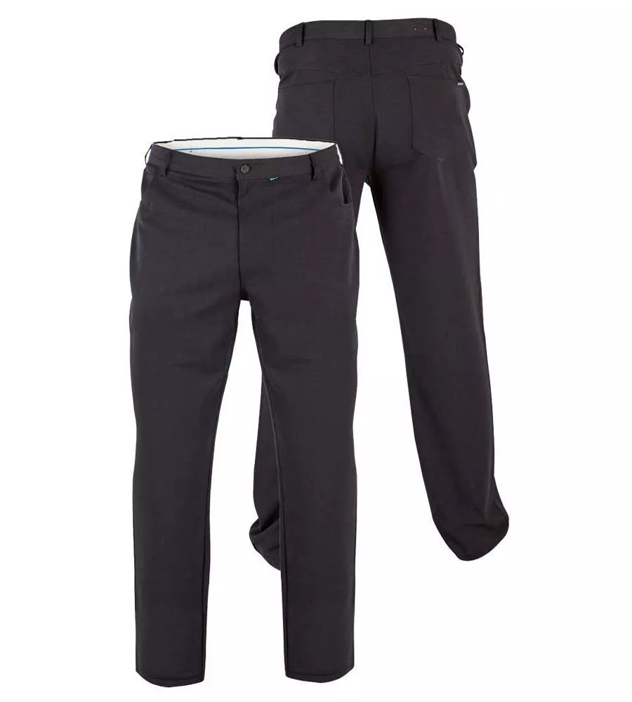 D555 Big Mens Black Bi Stretch Five Pocket Trouser (BECK)