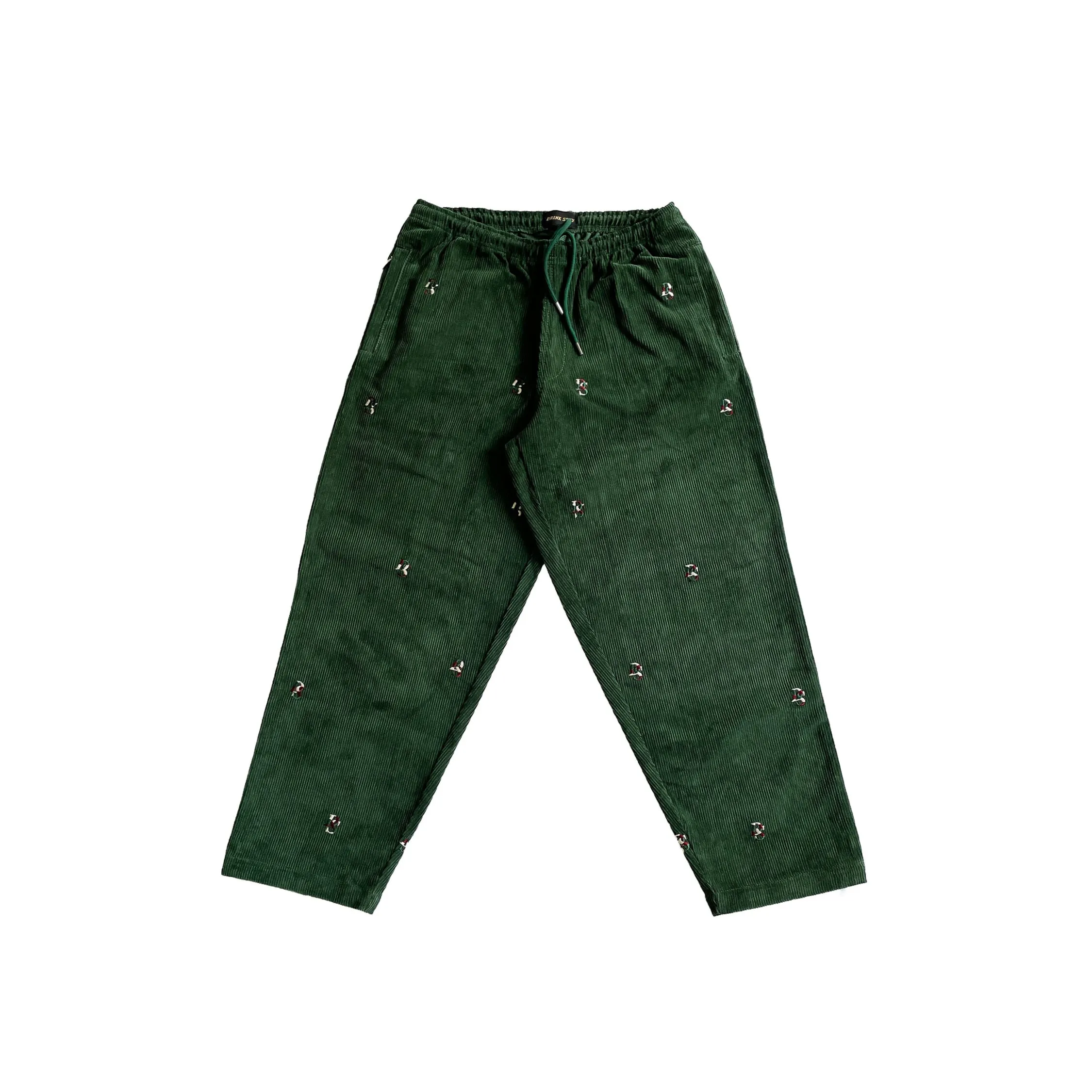 Dark Green Cords Pant ''Overall DS Embroideries''