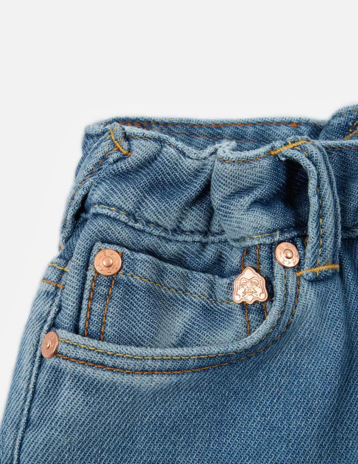 Daruma Buddies Daicock Print Denim Jeans