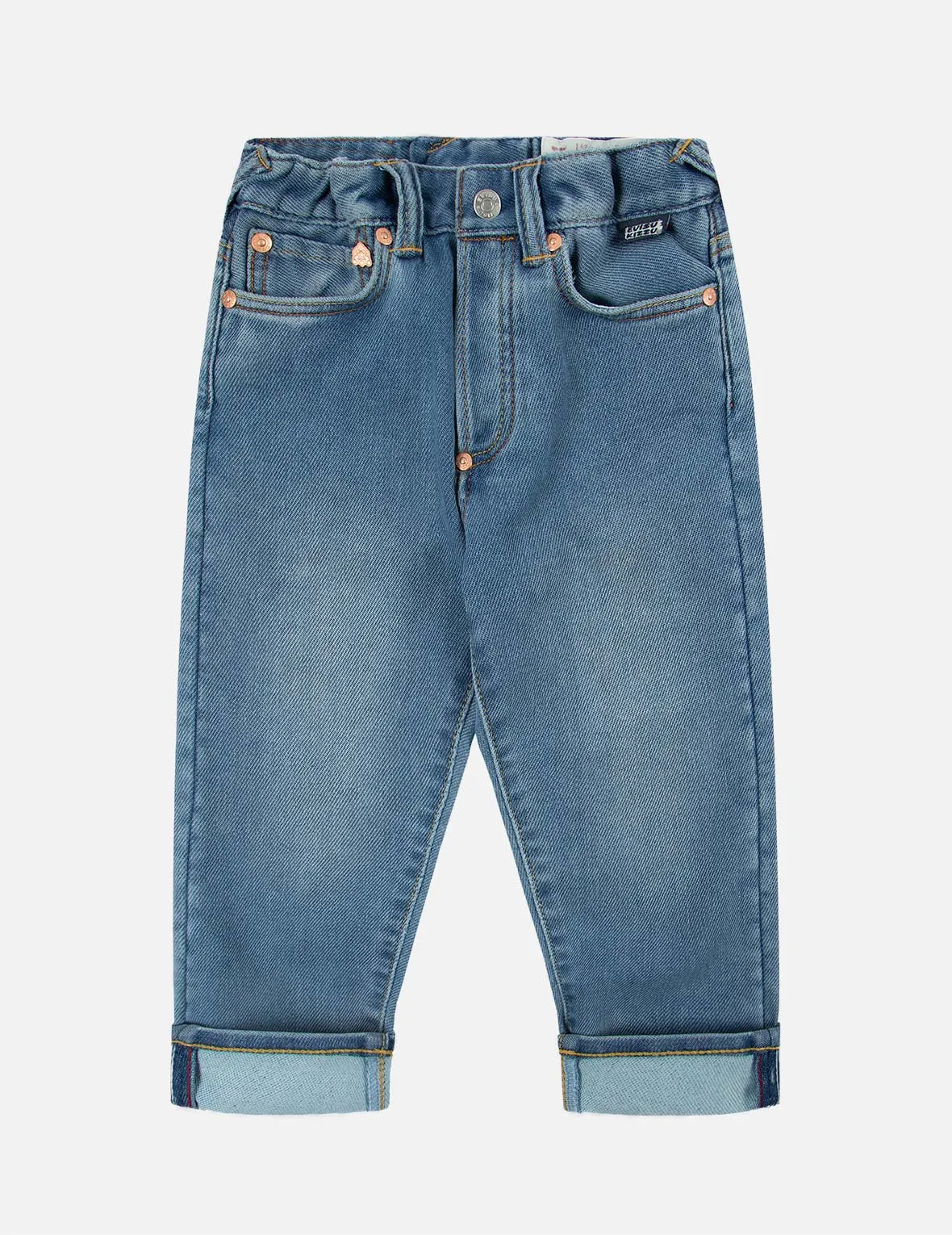 Daruma Buddies Daicock Print Denim Jeans