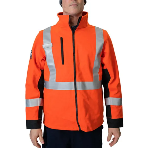 DragonWear The Shield Soft Shell Hi-Vis Jacket (Orange) Flame Resistant