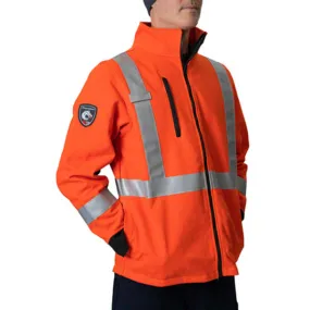 DragonWear The Shield Soft Shell Hi-Vis Jacket (Orange) Flame Resistant