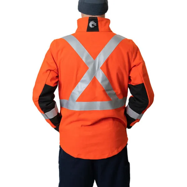 DragonWear The Shield Soft Shell Hi-Vis Jacket (Orange) Flame Resistant