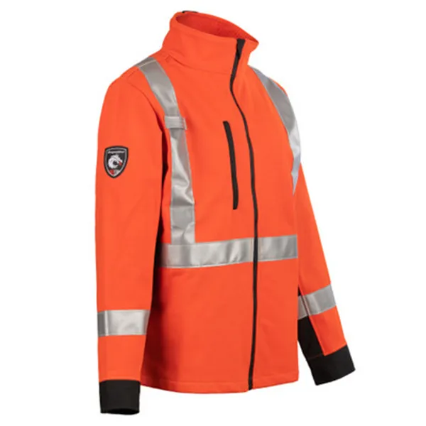 DragonWear The Shield Soft Shell Hi-Vis Jacket (Orange) Flame Resistant