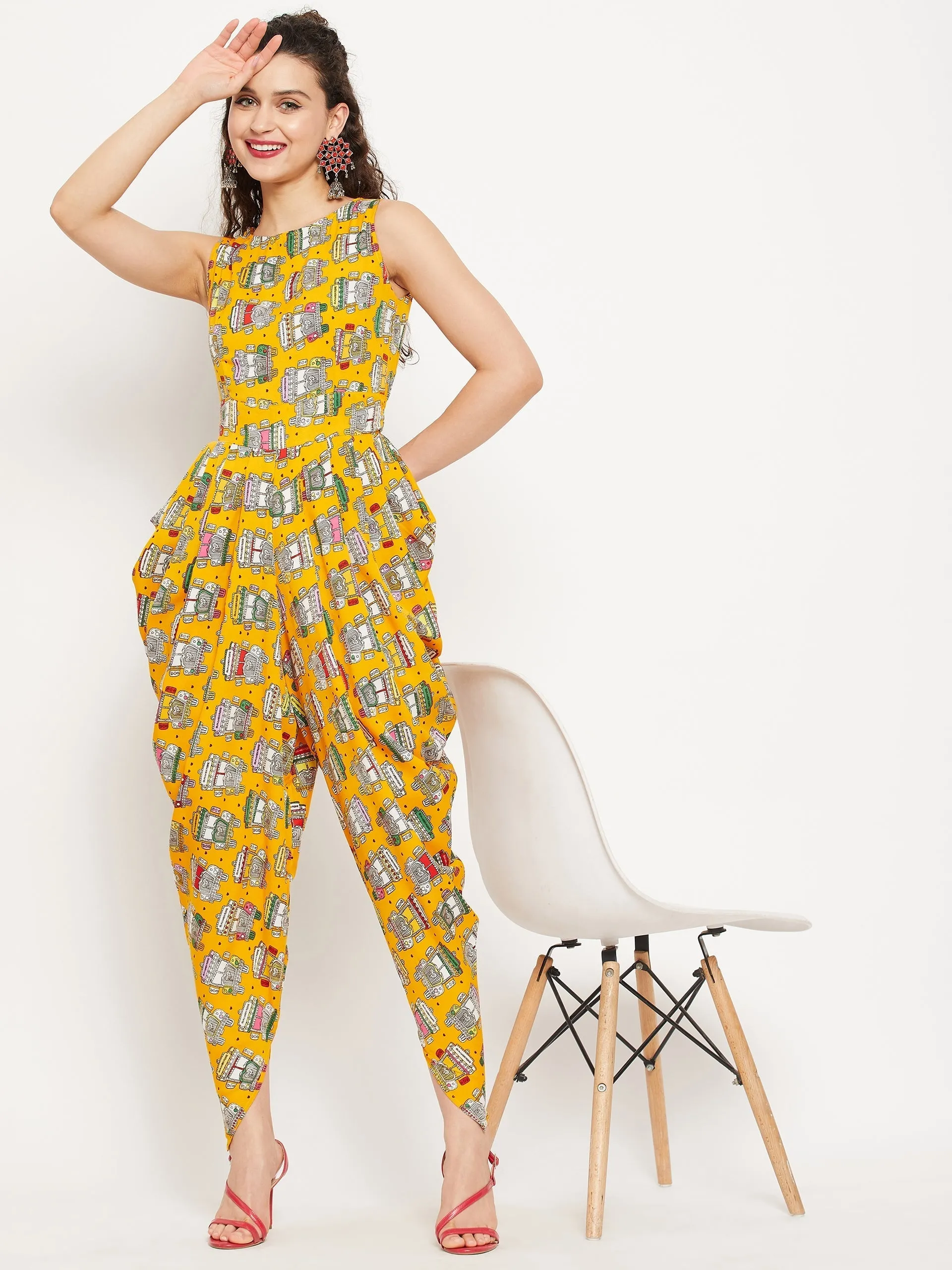 Elasticated Ethnic Dhoti Jumpsuit