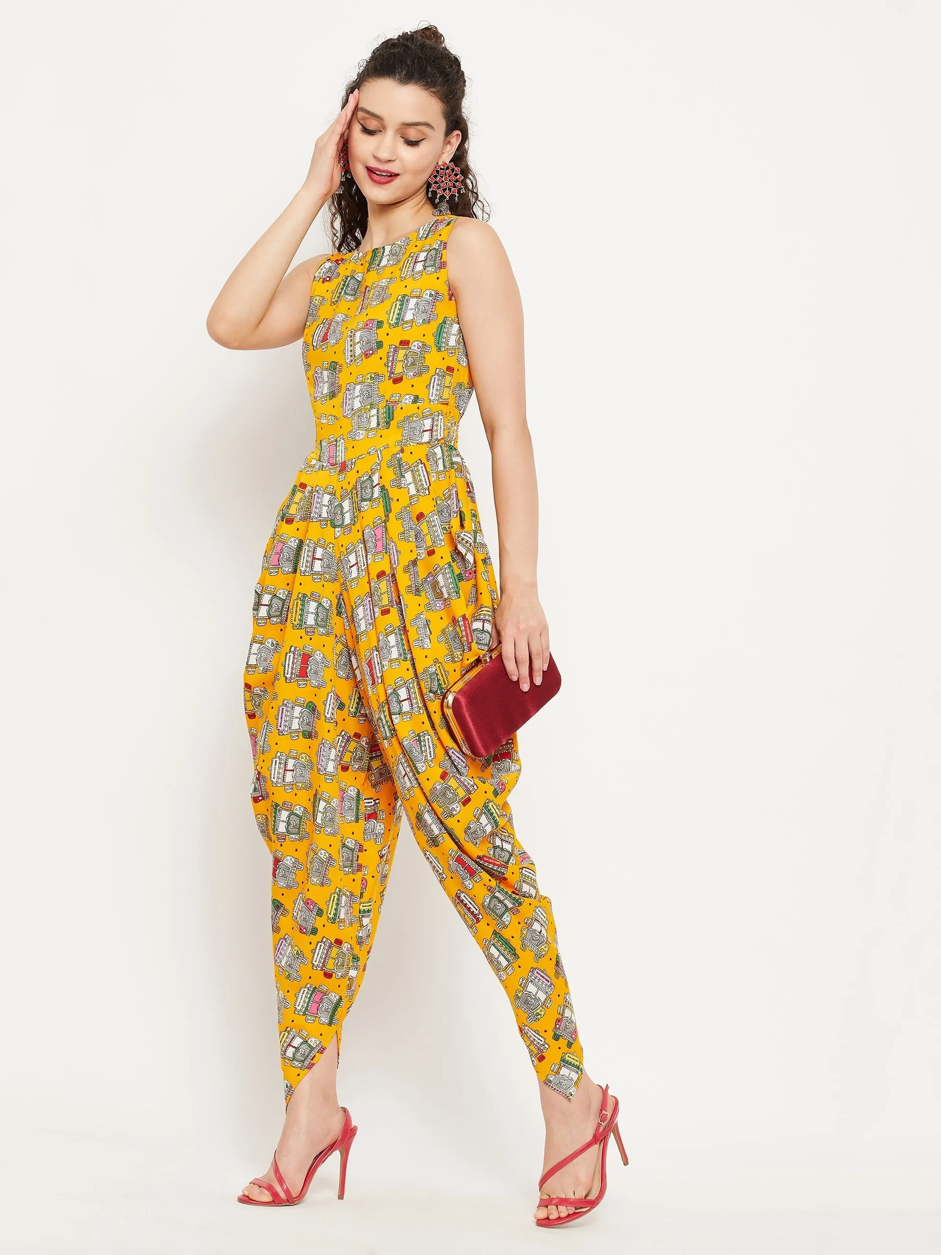 Elasticated Ethnic Dhoti Jumpsuit